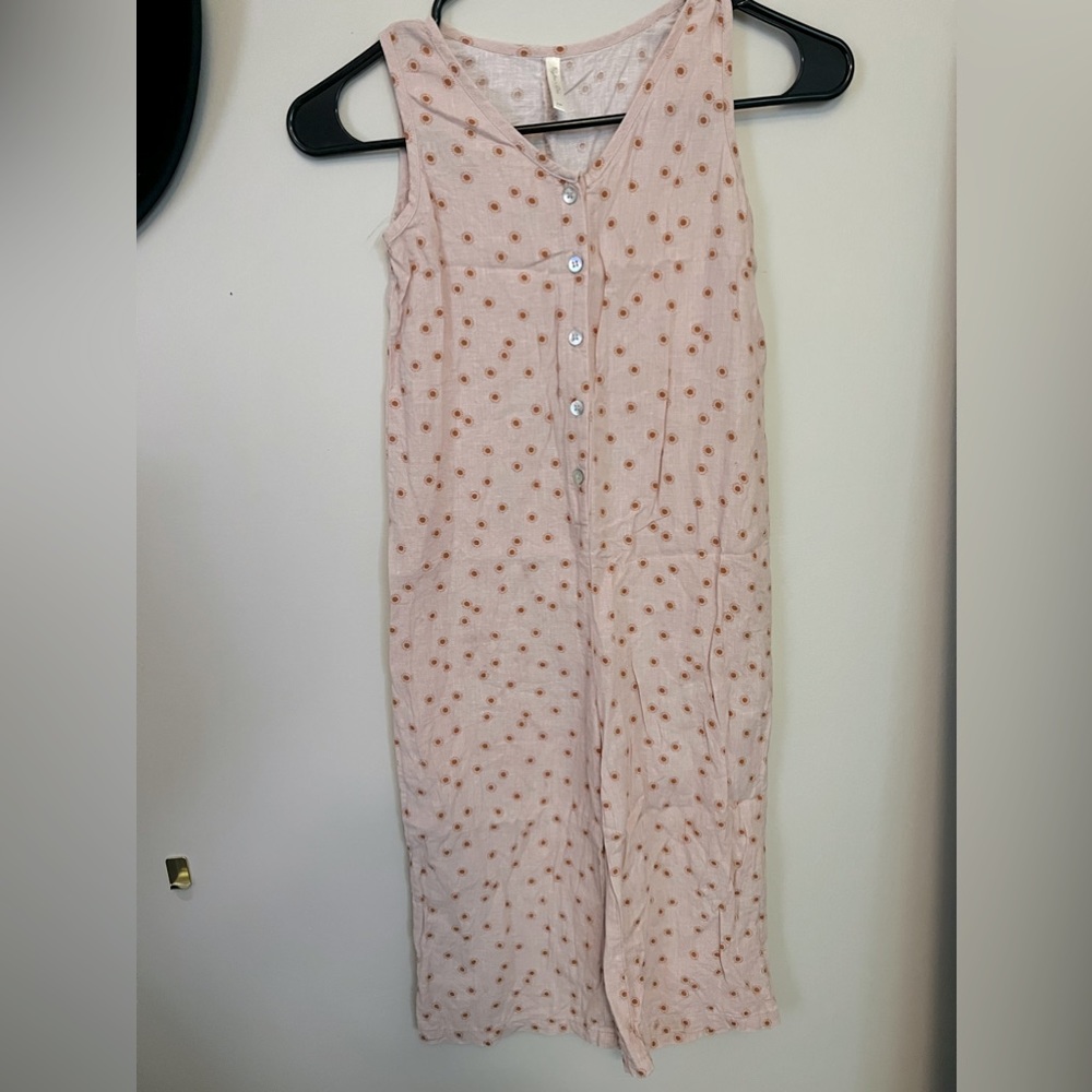 Rylee + Cru Light Pink Floral Sleeveless Jumpsuit